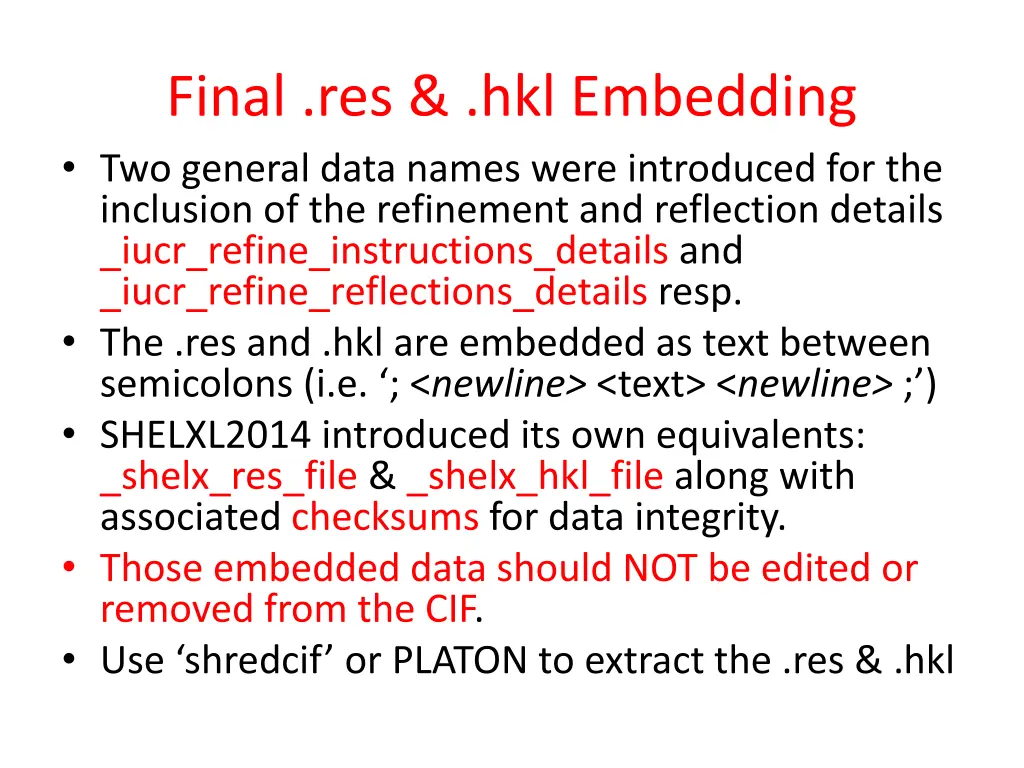 final res hkl embedding two general data names