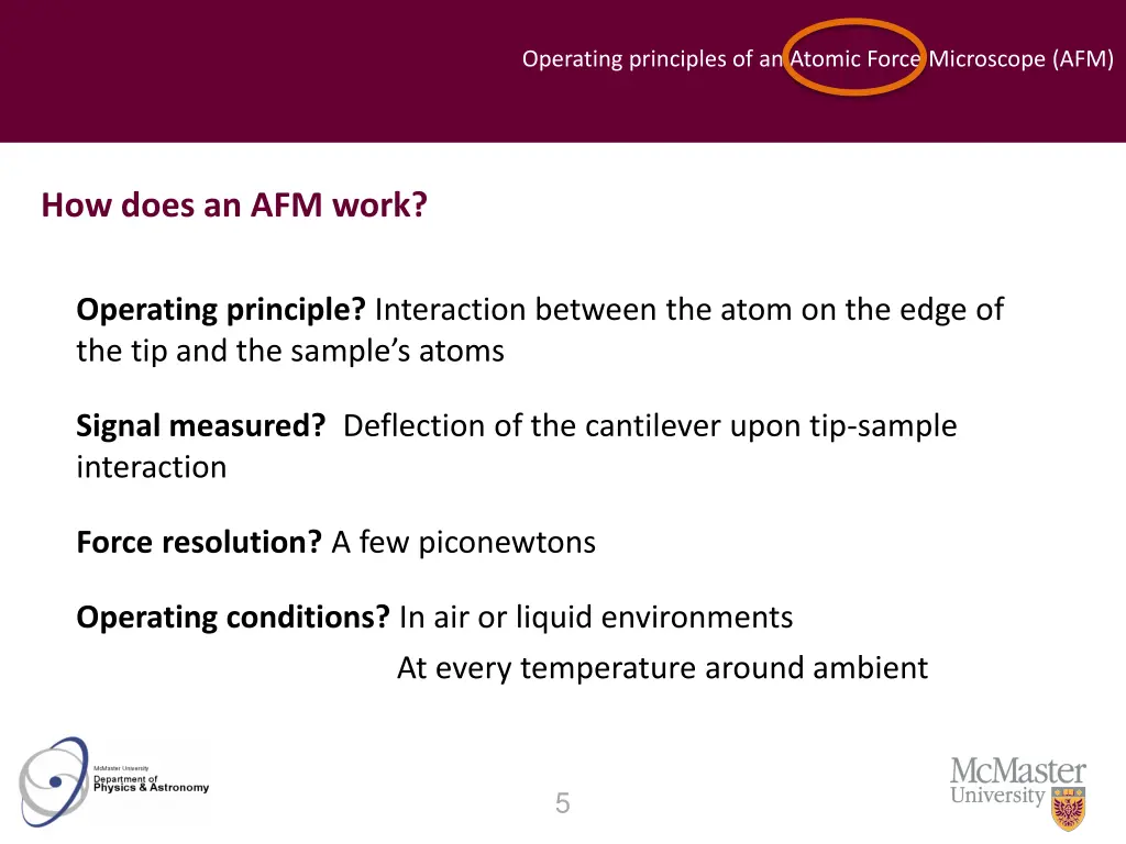 operating principles of an atomic force 1