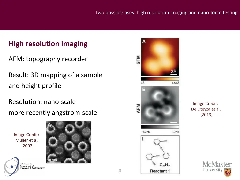 two possible uses high resolution imaging