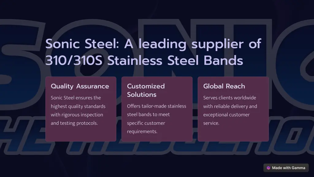 sonic steel a leading supplier of 310 310s