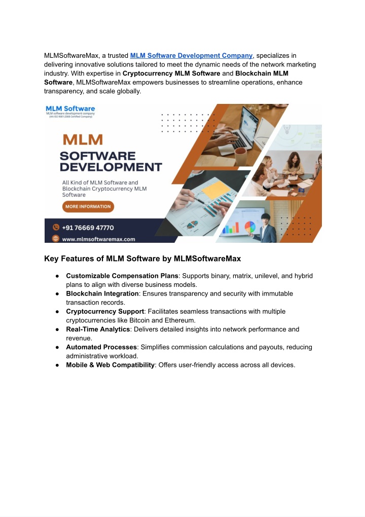 mlmsoftwaremax a trusted mlm software development