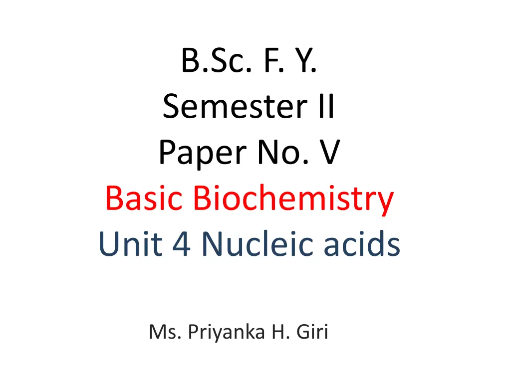 b sc f y semester ii paper no v basic