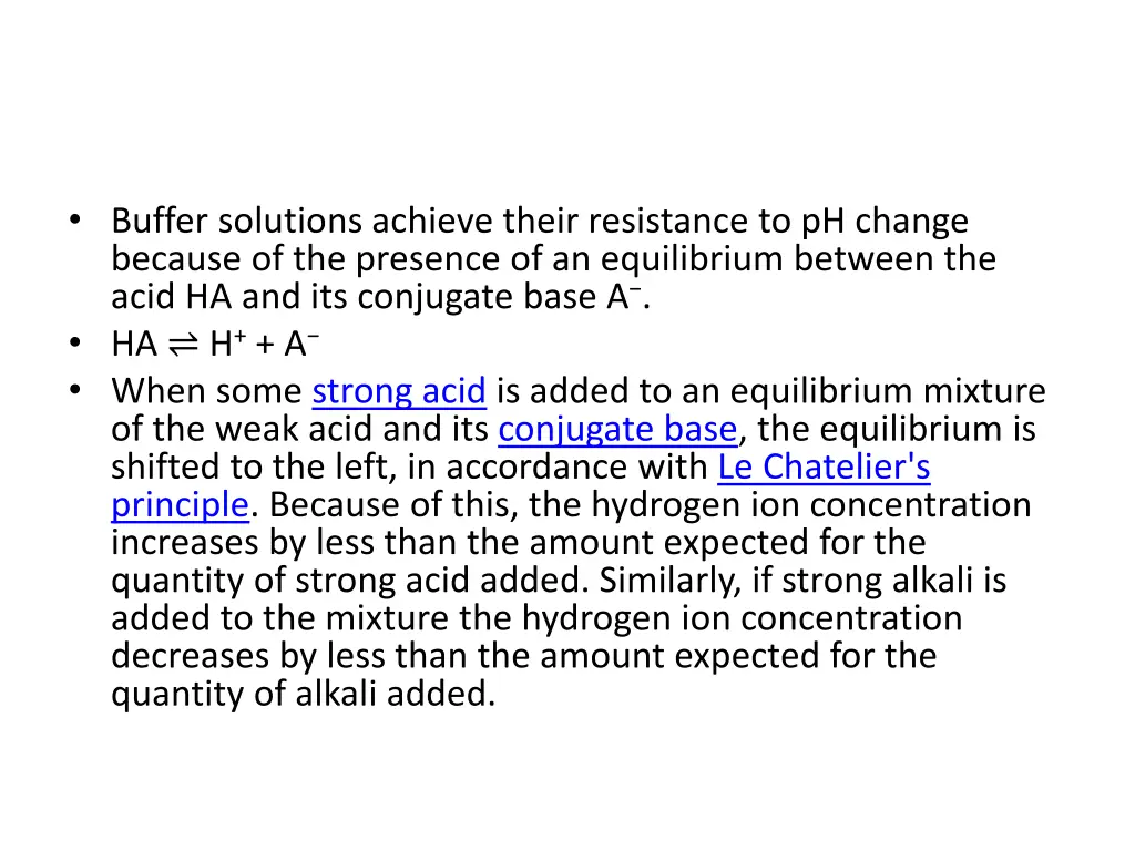 buffer solutions achieve their resistance