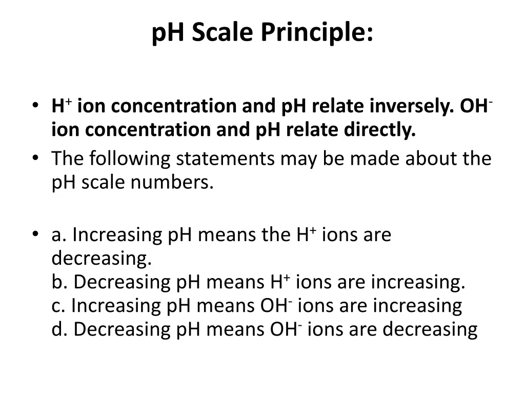 ph scale principle