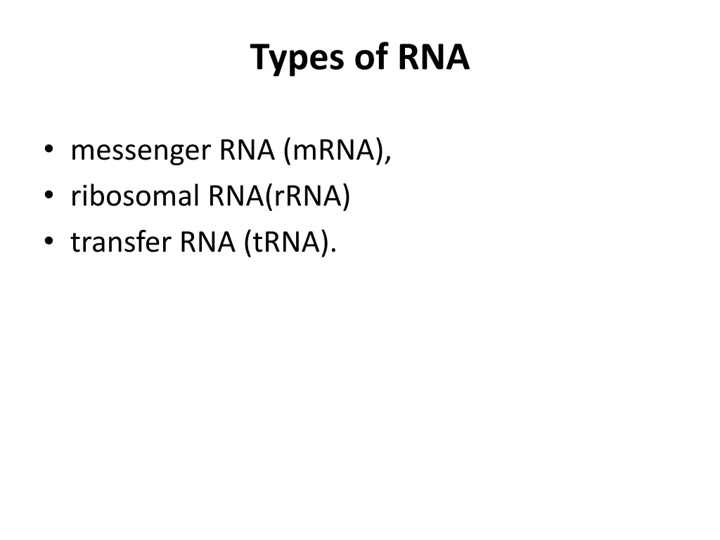 types of rna