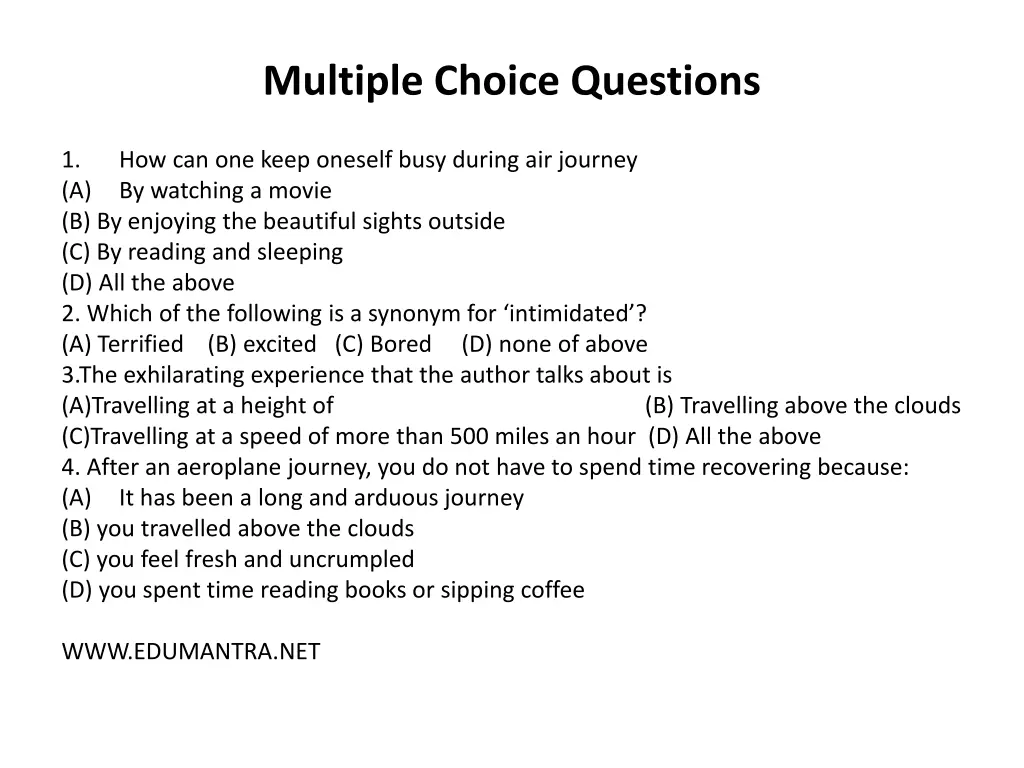 multiple choice questions 1