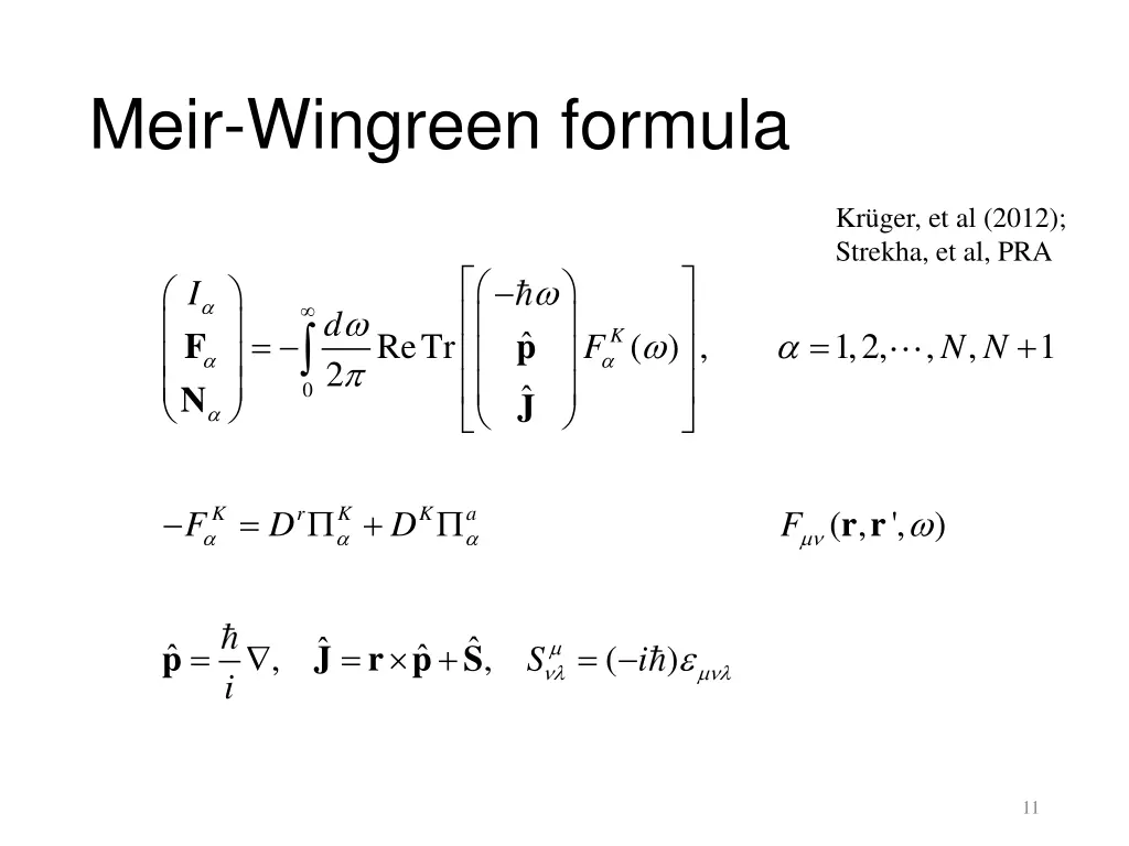 meir wingreen formula