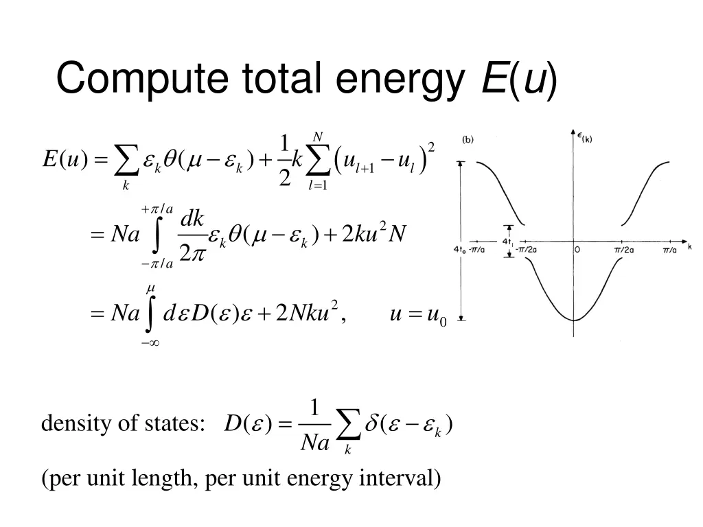 compute total energy e u