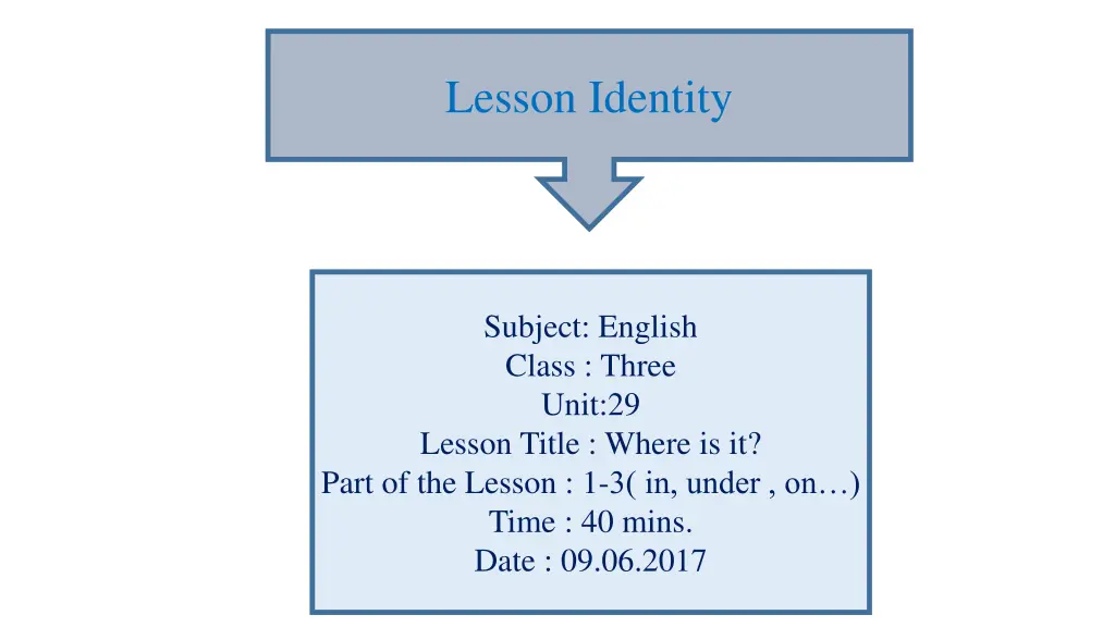 lesson identity