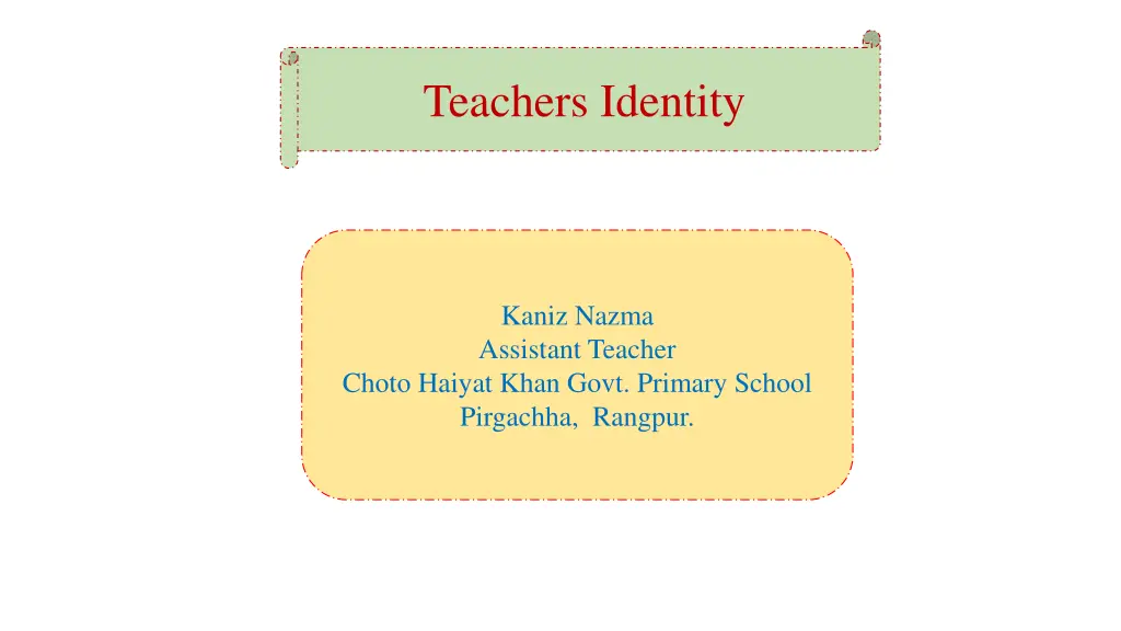 teachers identity