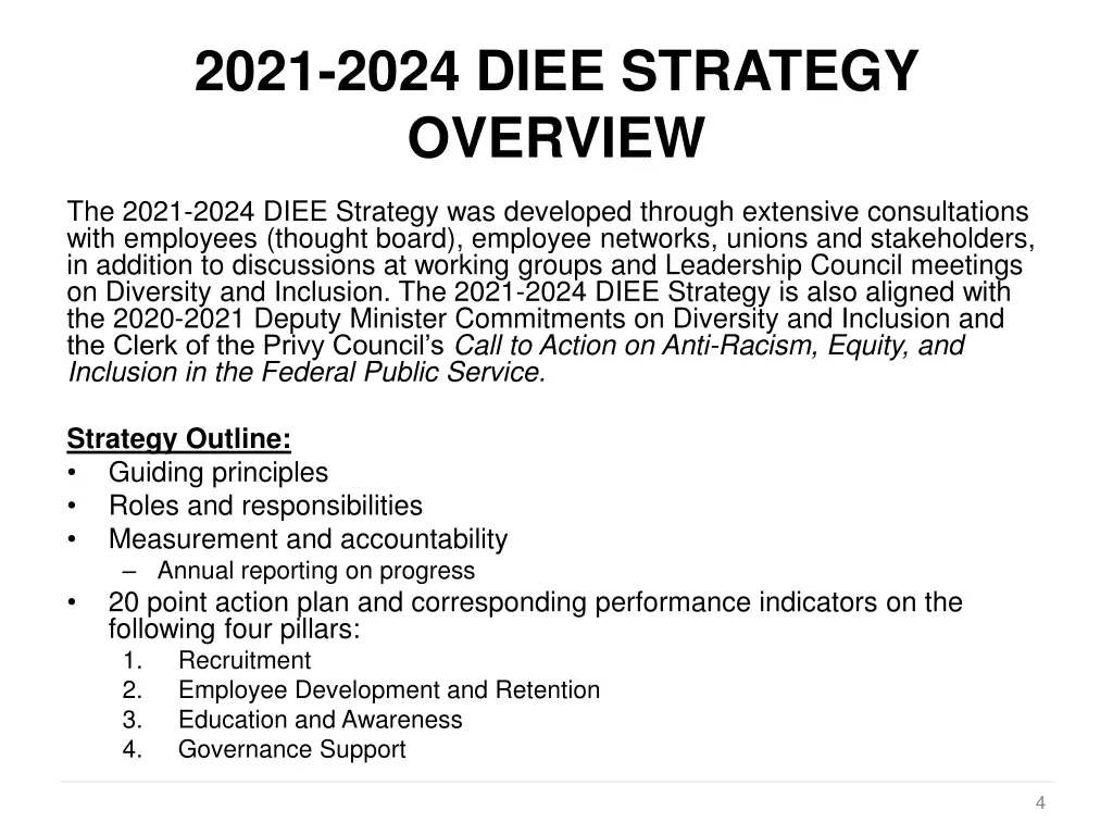 2021 2024 diee strategy overview