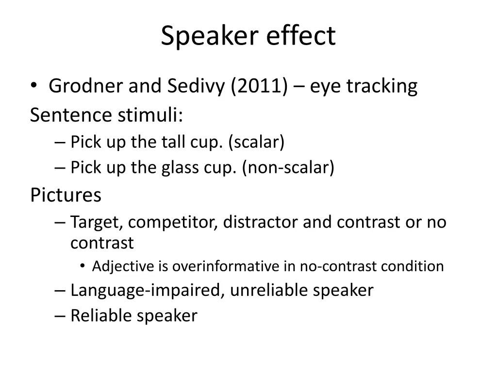 speaker effect