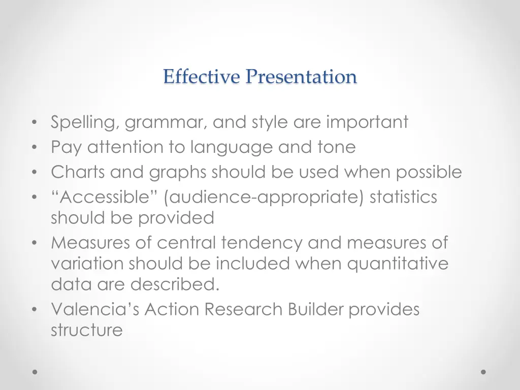 effective presentation