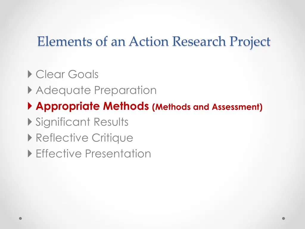 elements of an action research project 2