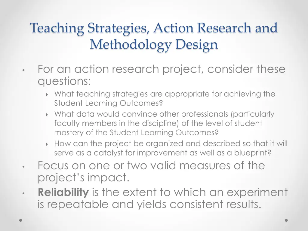 teaching strategies action research