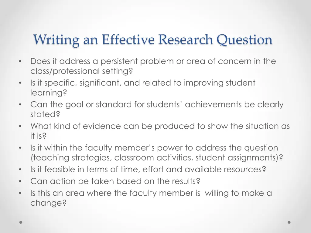 writing an effective research question