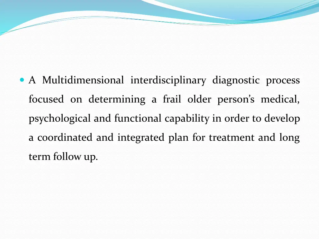 a multidimensional interdisciplinary diagnostic