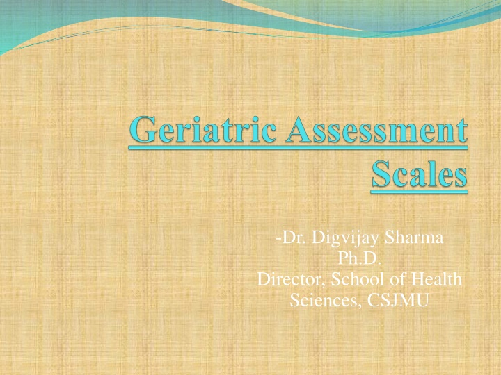 dr digvijay sharma ph d director school of health