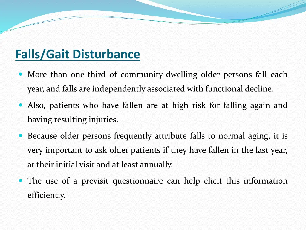 falls gait disturbance