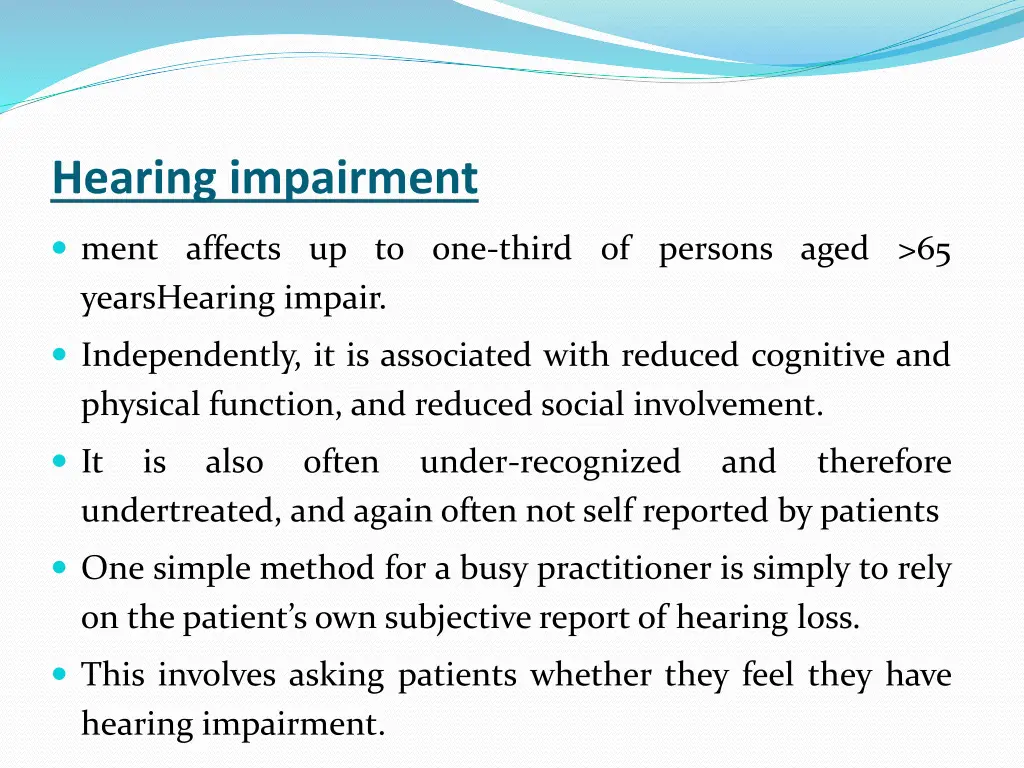 hearing impairment