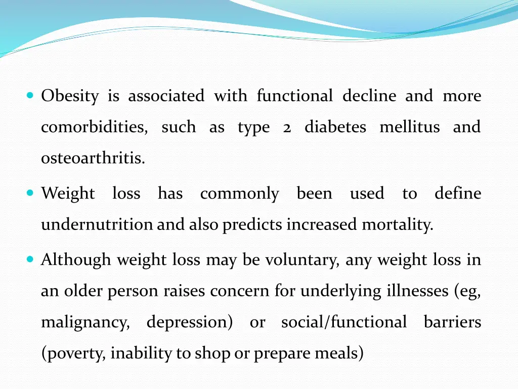 obesity is associated with functional decline