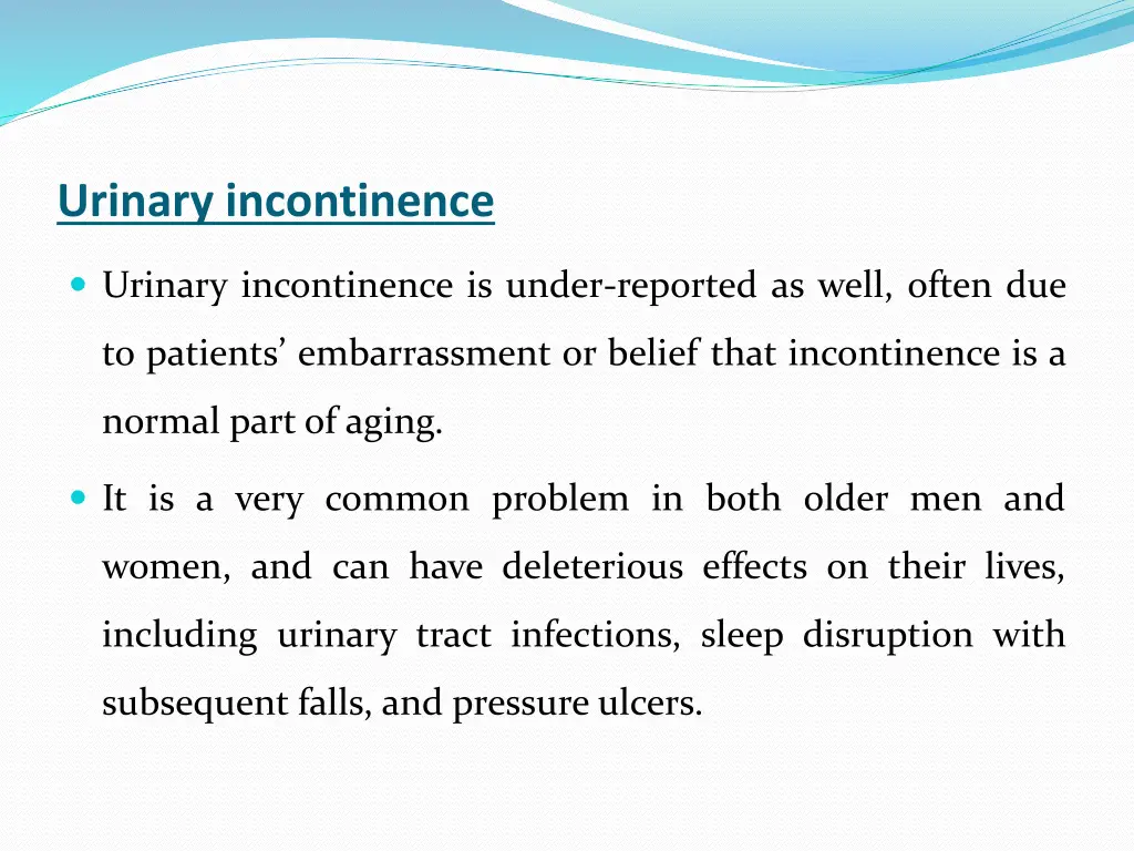 urinary incontinence