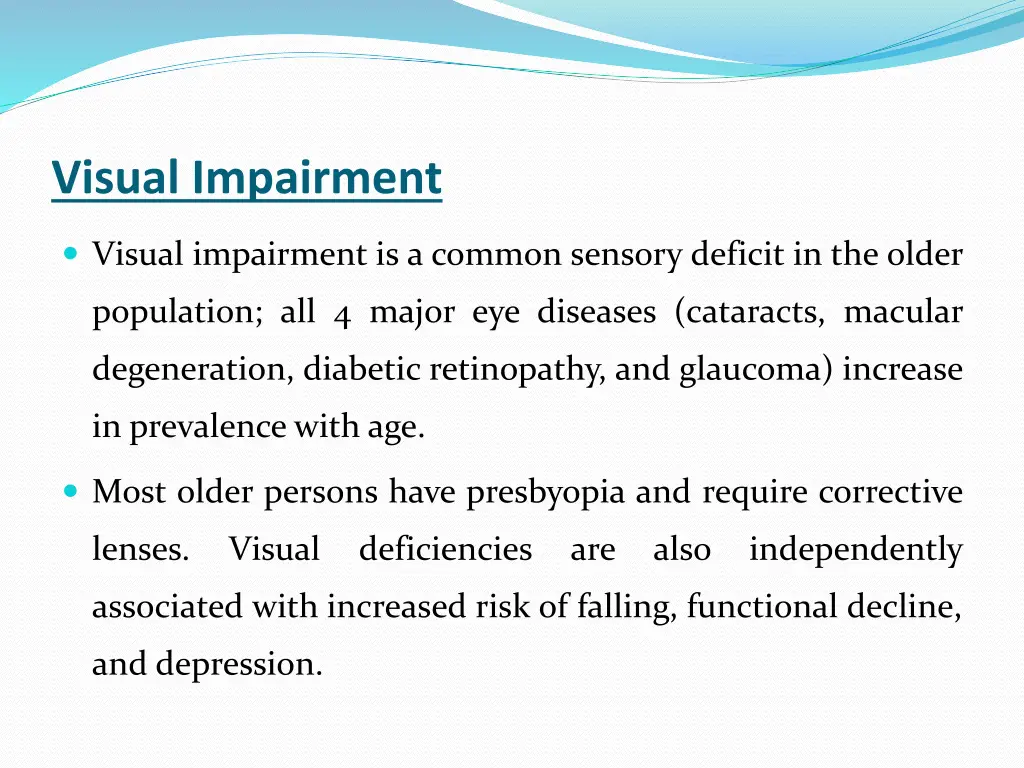 visual impairment