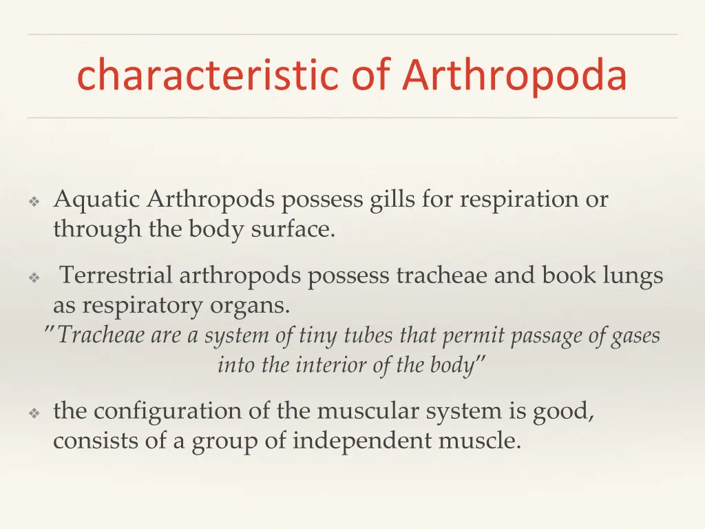 characteristic of arthropoda 1