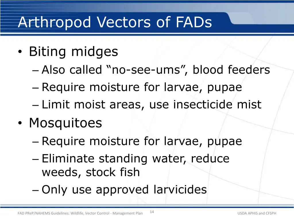 arthropod vectors of fads