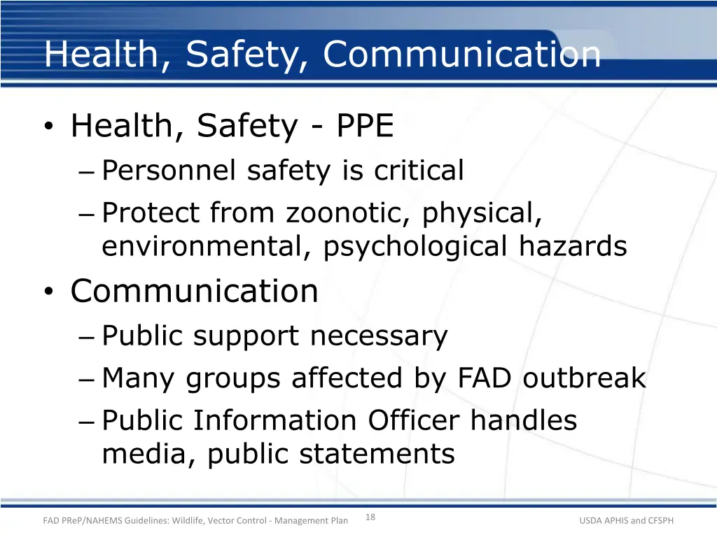 health safety communication