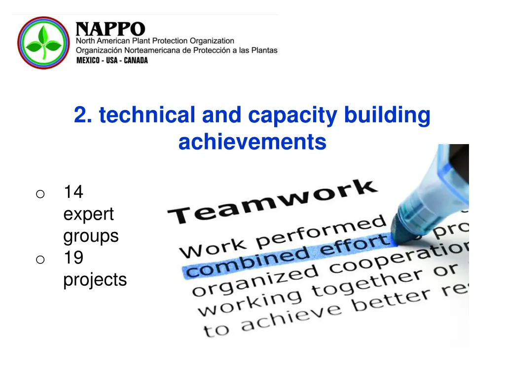 2 technical and capacity building achievements