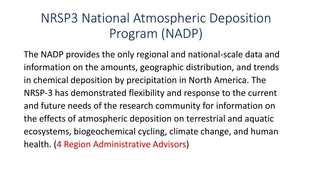 nrsp3 national atmospheric deposition program nadp