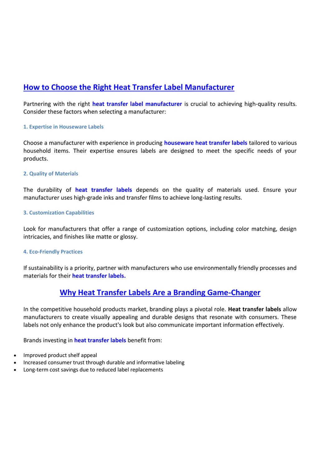 how to choose the right heat transfer label