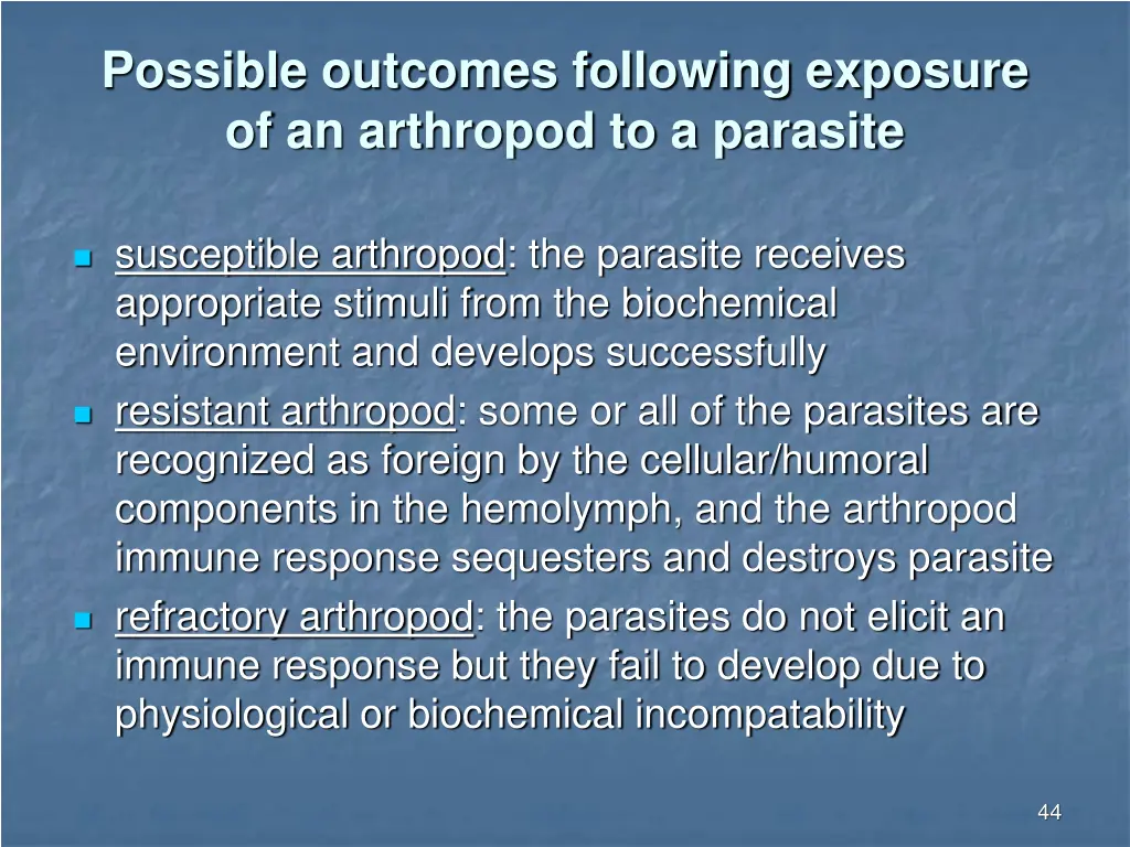 possible outcomes following exposure