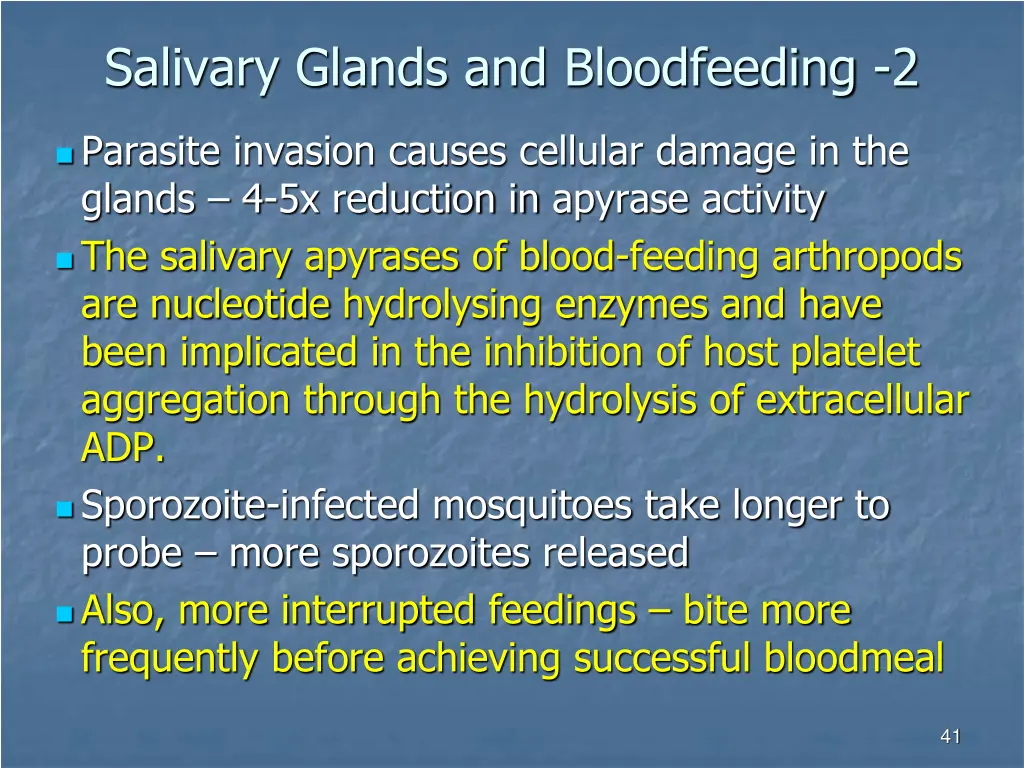 salivary glands and bloodfeeding 2