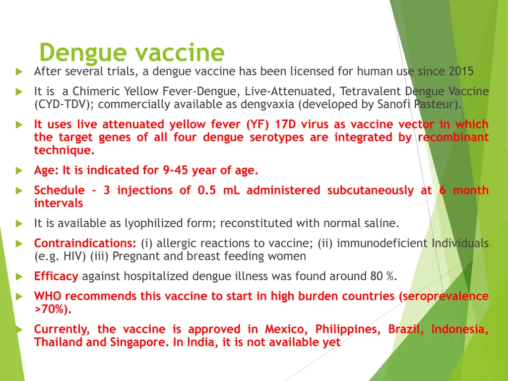 dengue vaccine after several trials a dengue