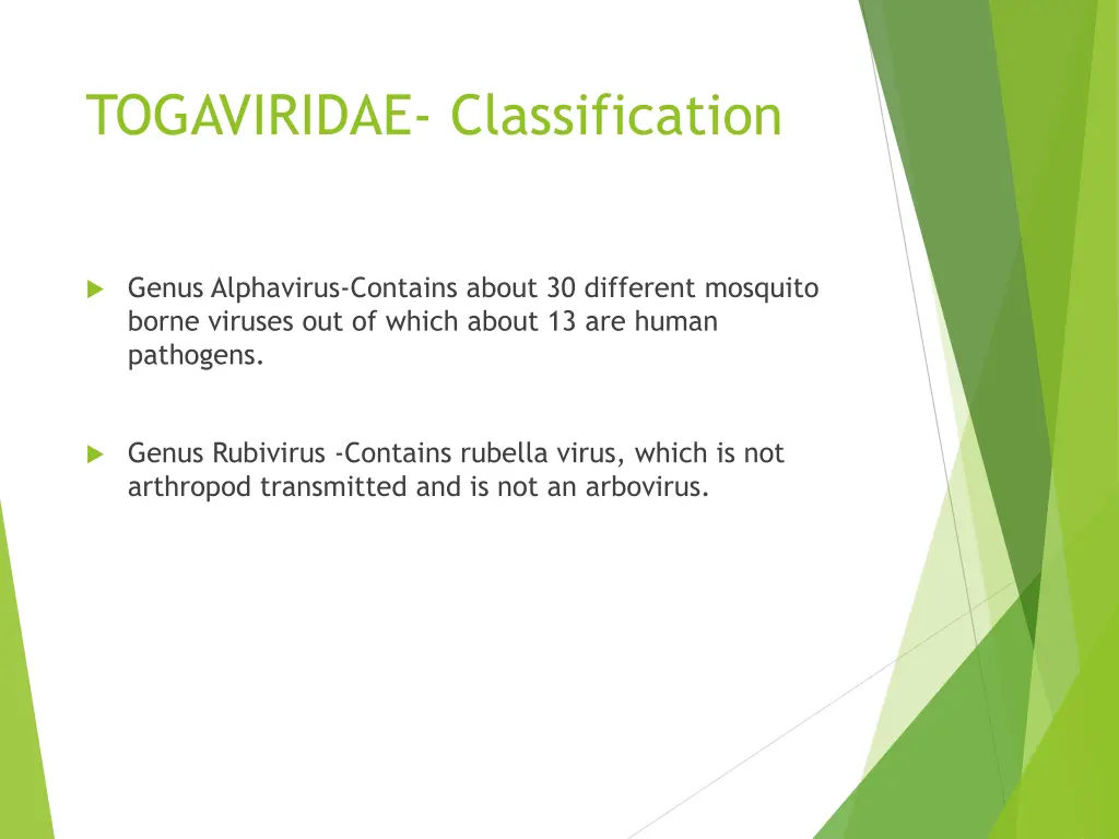 togaviridae classification