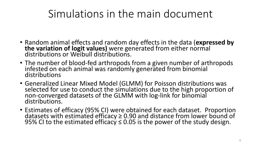 simulations in the main document