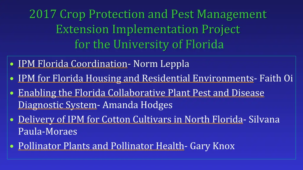 2017 crop protection and pest management