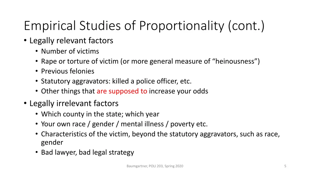 empirical studies of proportionality cont legally