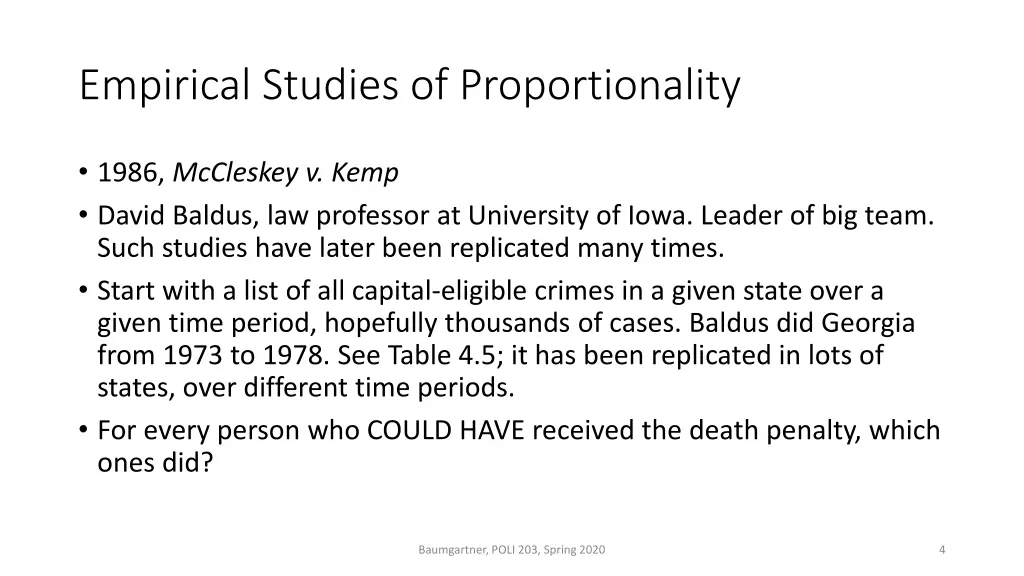 empirical studies of proportionality