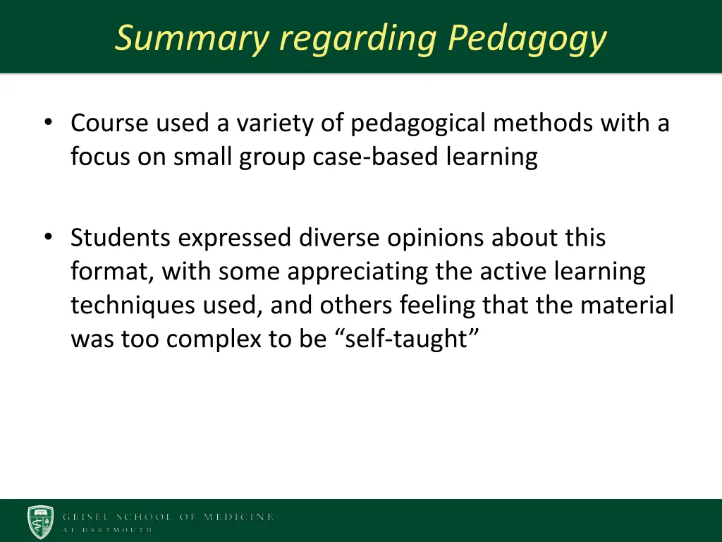 summary regarding pedagogy