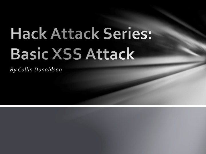 hack attack series basic xss attack