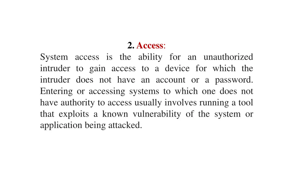 2 access