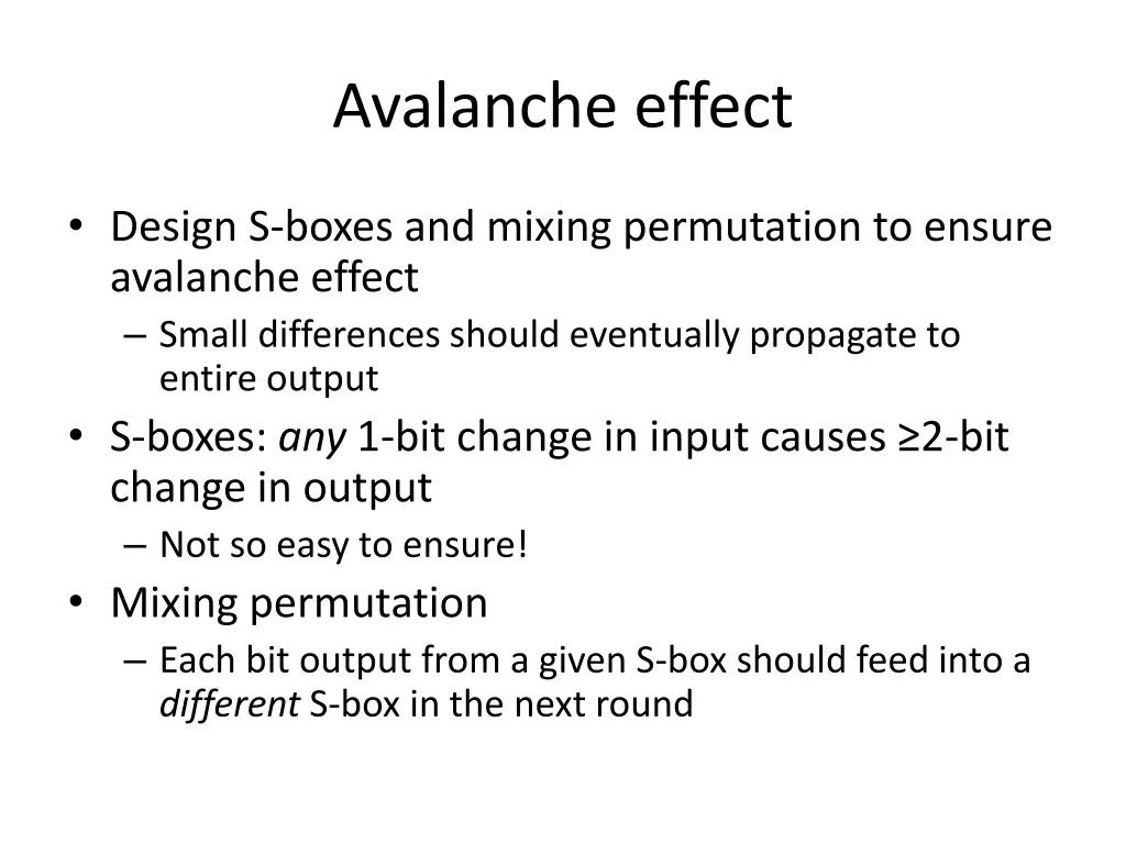 avalanche effect