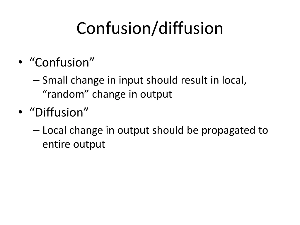 confusion diffusion