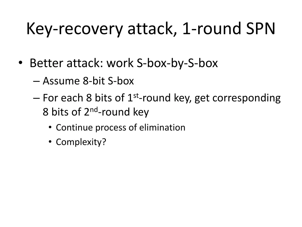 key recovery attack 1 round spn 2