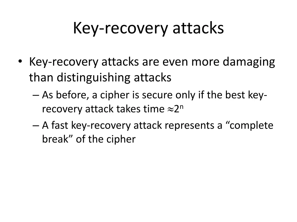 key recovery attacks