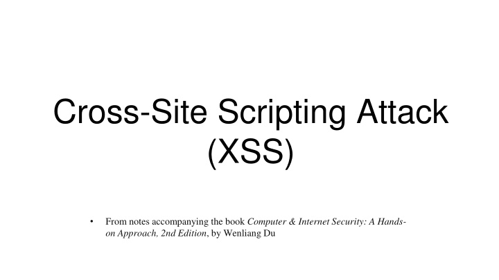 cross site scripting attack xss