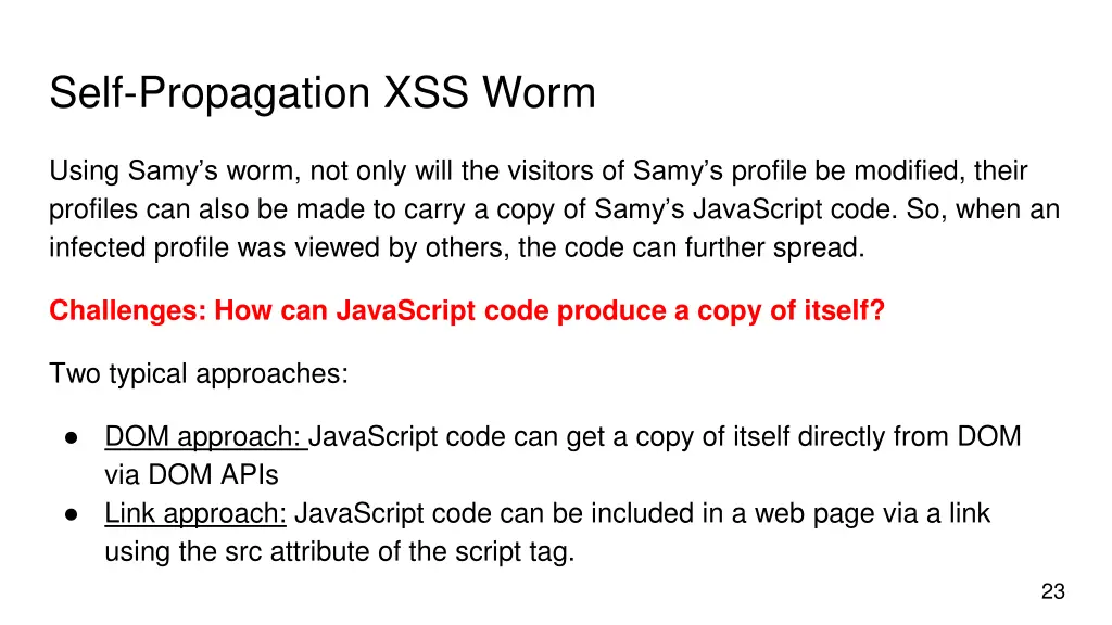 self propagation xss worm